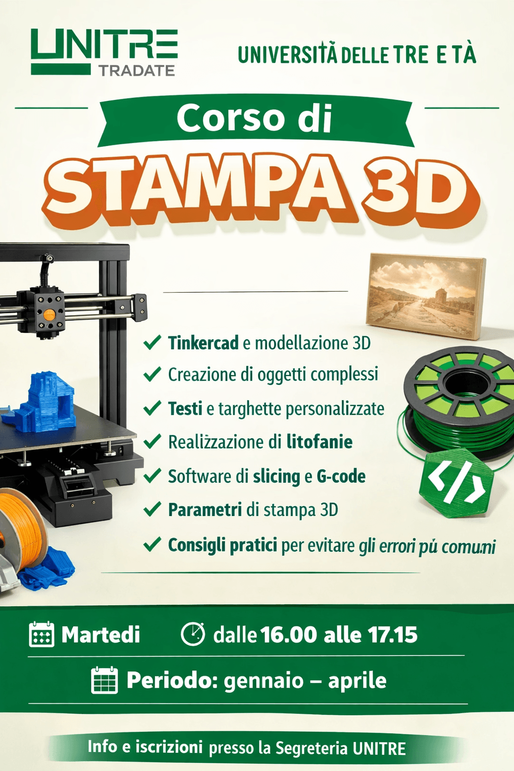 Nuovo corso di approfondimento – Stampa 3D
